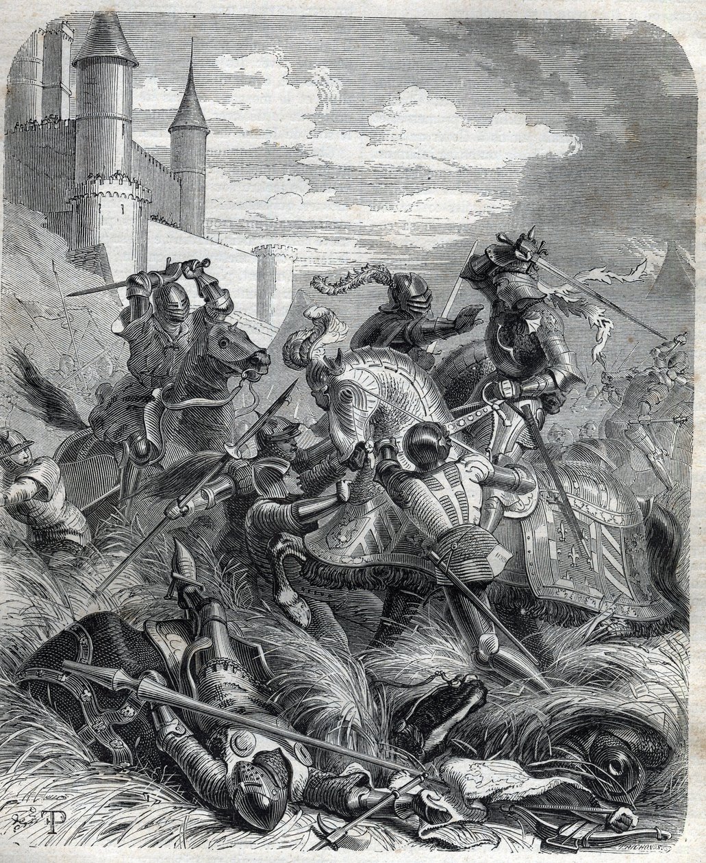 Karel III, bekend als Karel van Duras (Durazzo) koning van Napels, betrad Napels met de hulp van het volk op 16 juli door Unknown artist