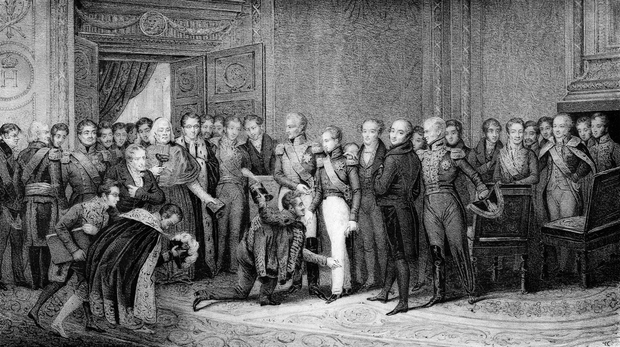 Karel X doet afstand van de troon ten gunste van Henri d