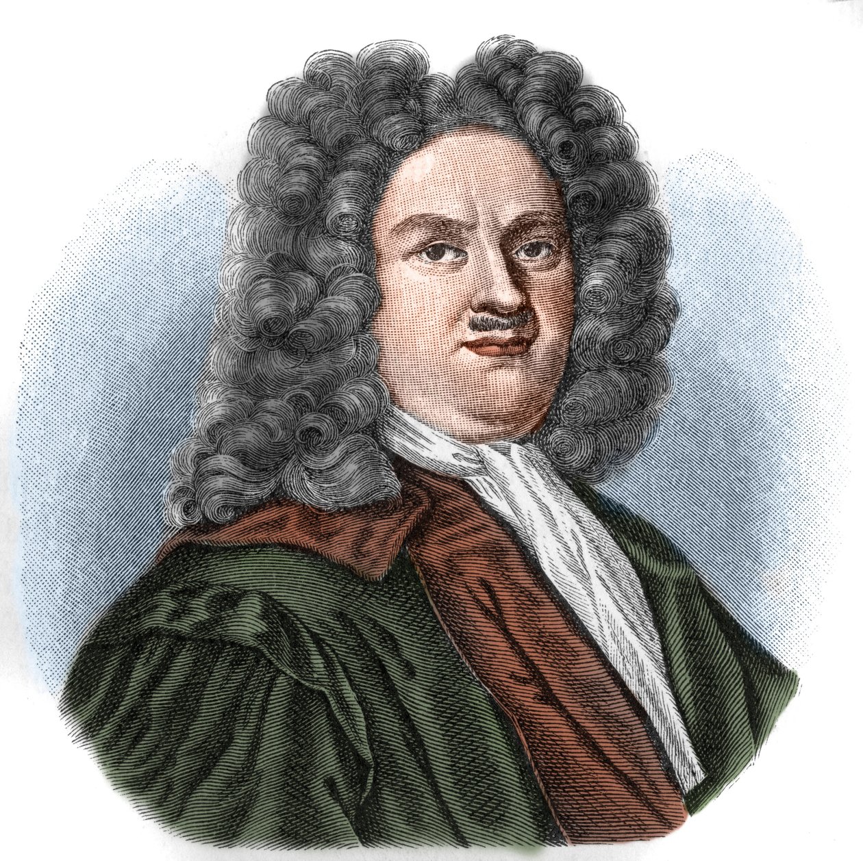 Christian Thomasius (1655-1728) Duitse jurist en filosoof door Unknown artist