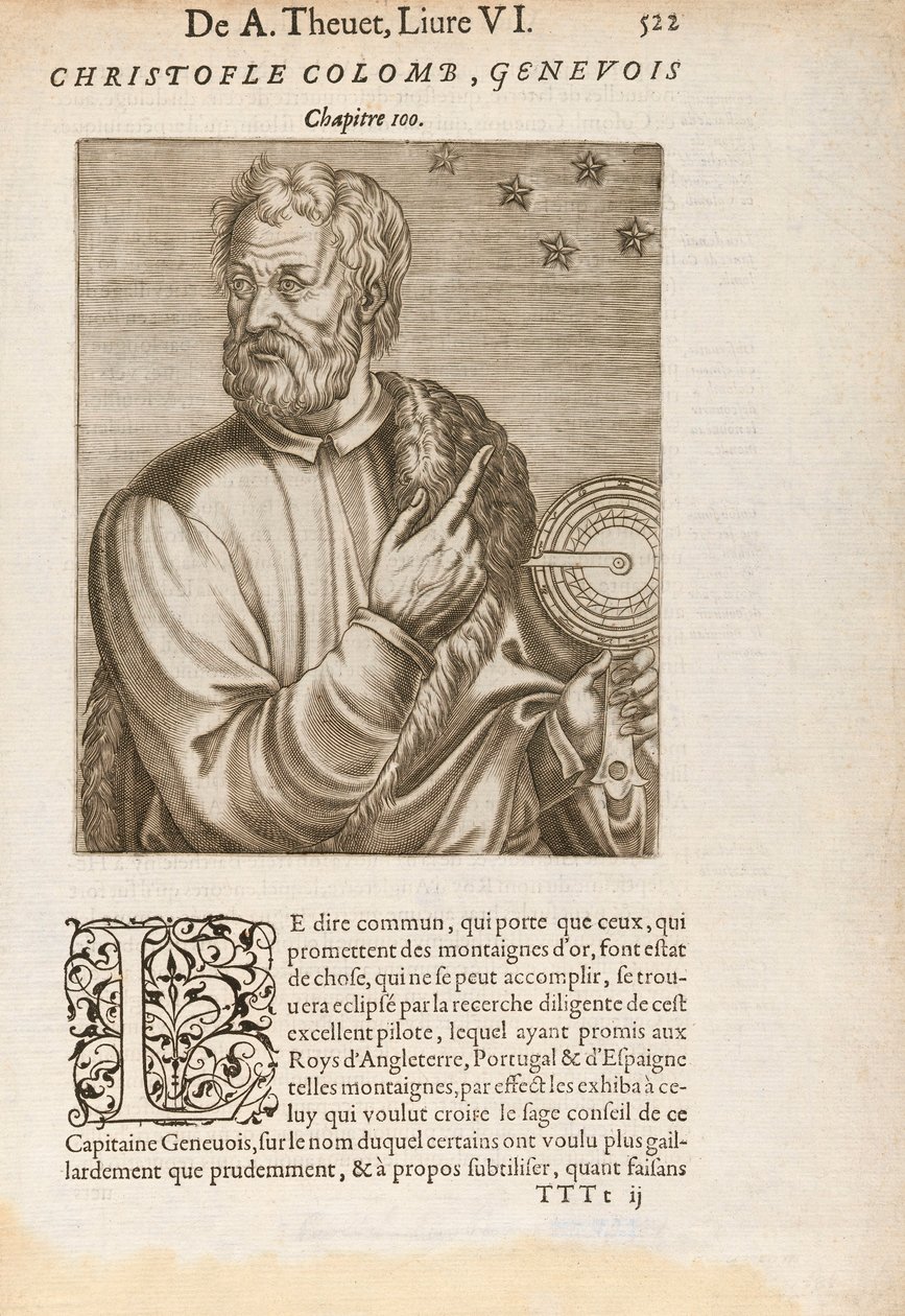 Christoffel Columbus gebruikt sterrennavigatie door Unknown artist