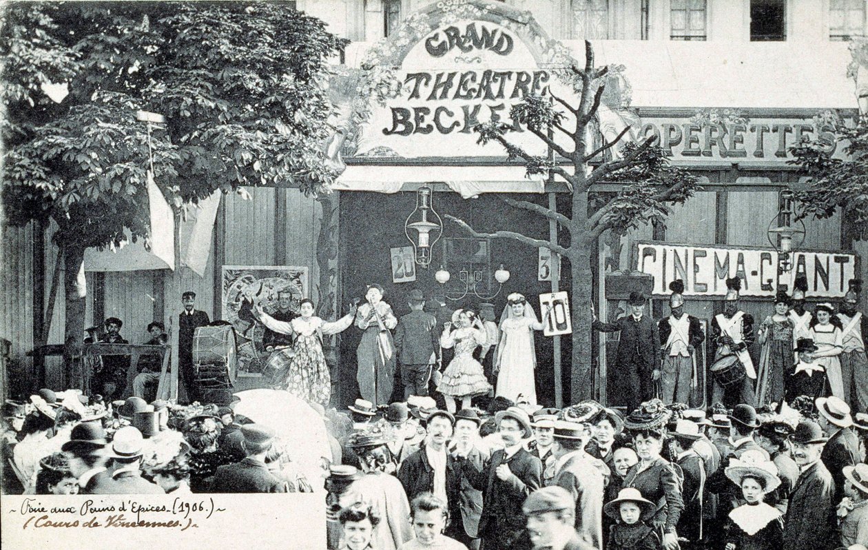 Circusvoorstelling voor het Grand Theatre Becker in Parijs in 1906 (foto) door Unknown Artist