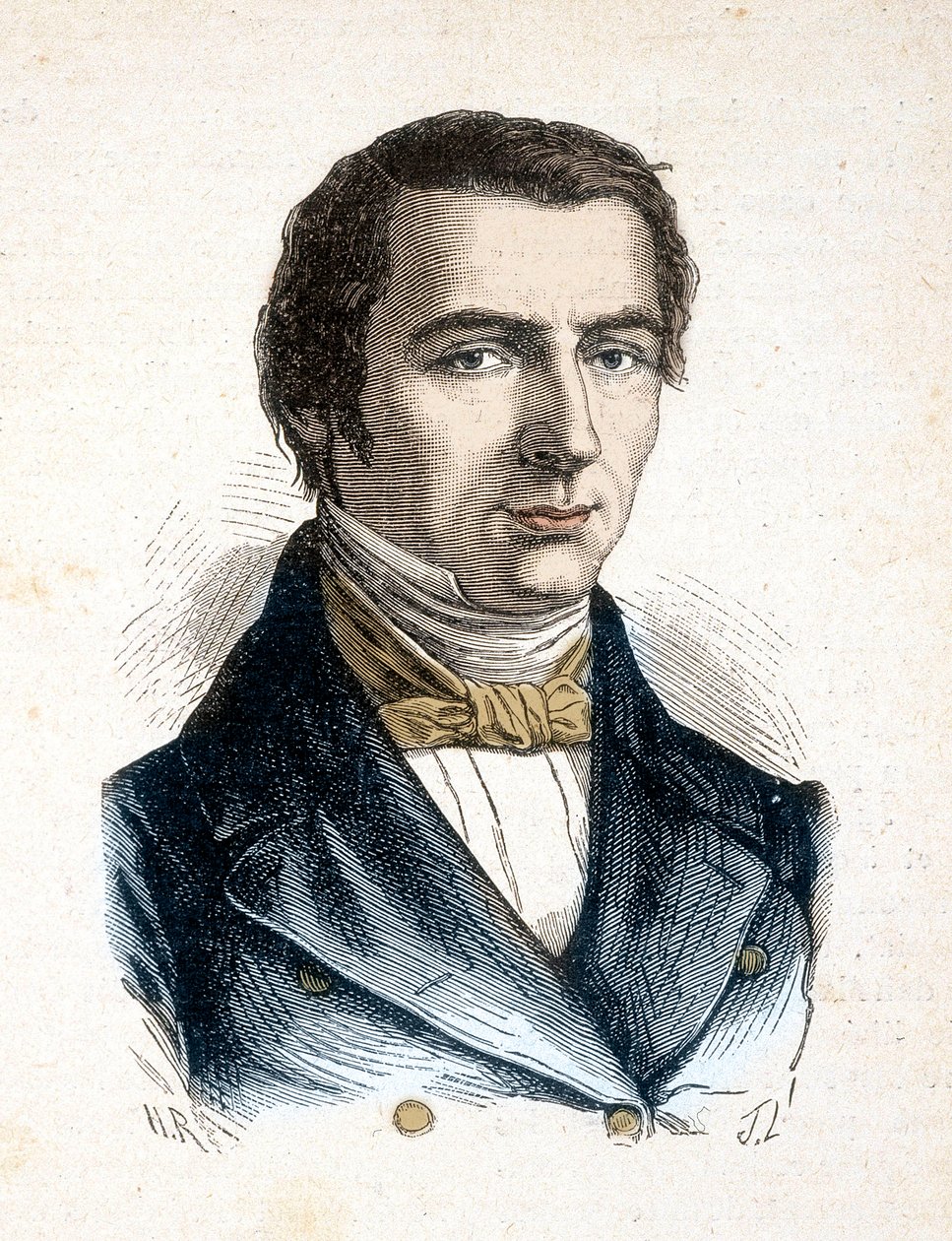 Claude Frederic Bastiat klassiek liberaal theoreticus, politiek econoom - Portret van Frederic Bastiat, econoom (1801 - 1850) - in 