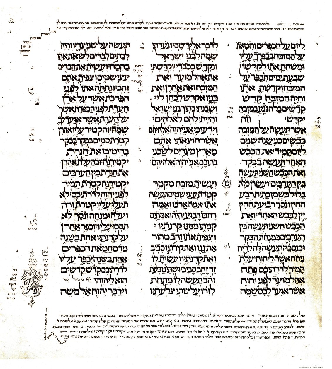Codex van de Graaf van Leicester: pagina van het boek Exodus in het Hebreeuws door Unknown artist