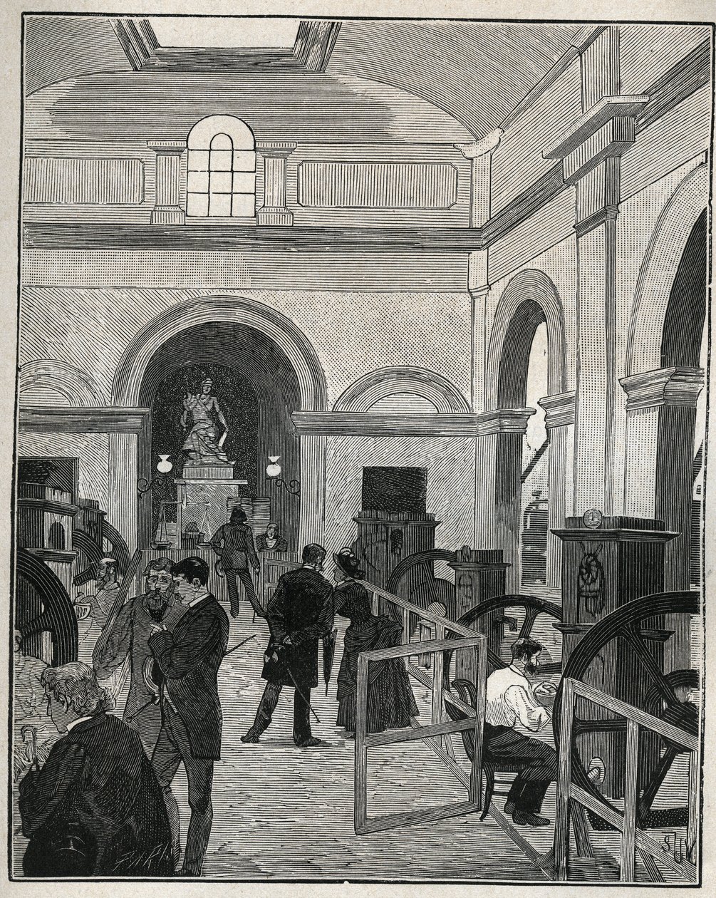 Muntwerkplaats bij de Monnaie de Paris. Gravure uit 1885 in 