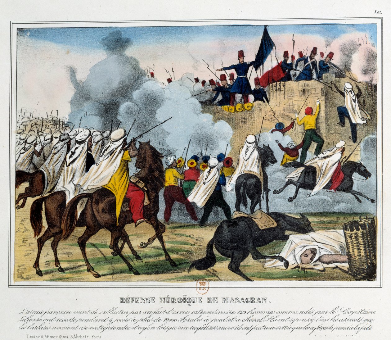 Verovering van Algerije: de slag bij Mazagran op 6 februari 1839 door Unknown artist