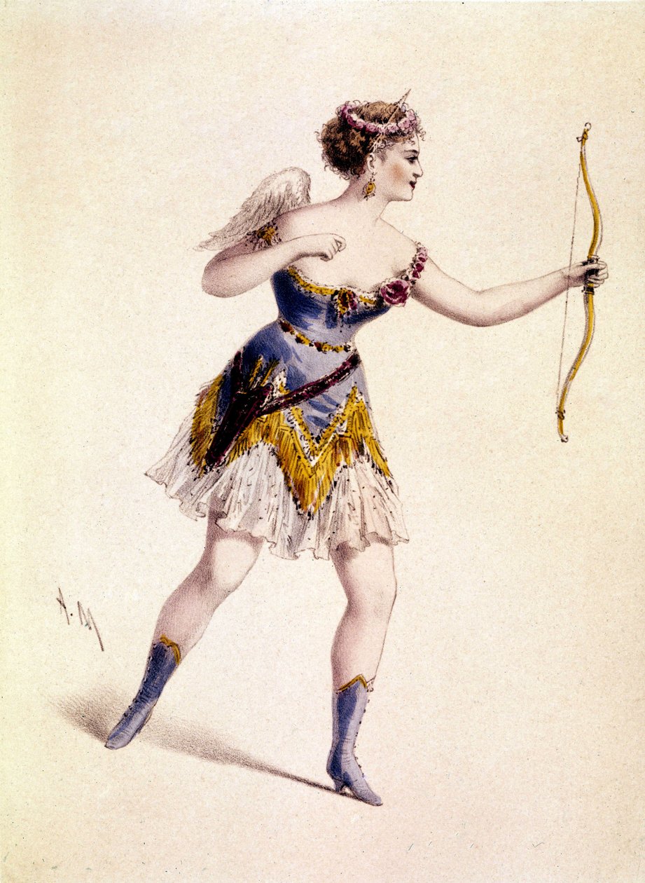 Cora Pearl (1842-1886), Engelse courtisane, in de rol van Cupido in de opera 