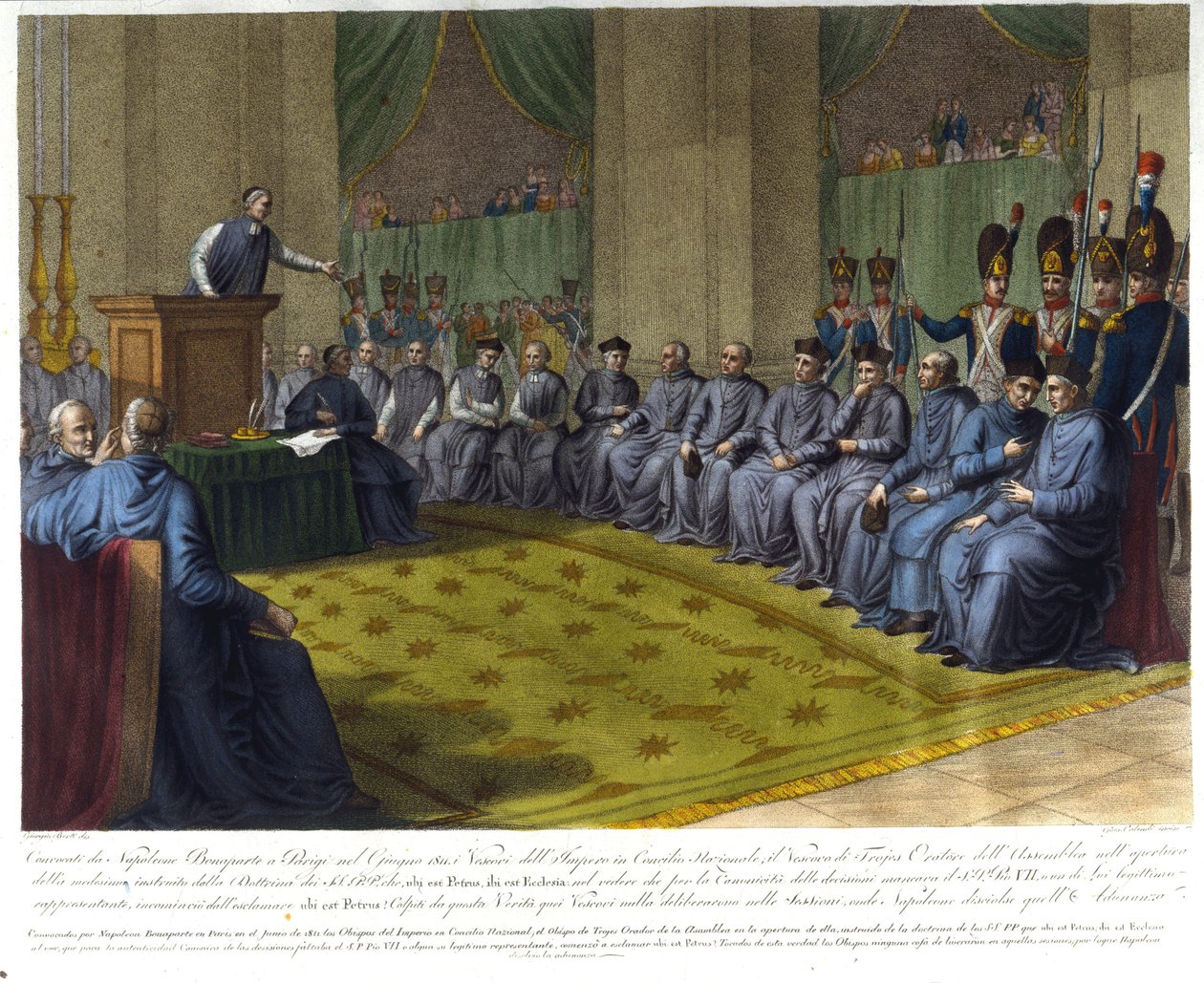 Raad van de Bisschoppen van het Rijk bijeengeroepen door Napoleon Bonaparte in Parijs. 1811. door Unknown artist