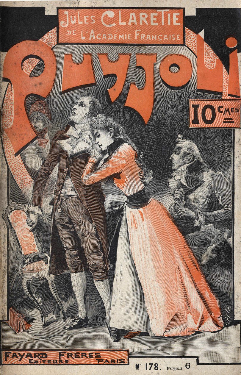 Omslag van de roman “Puyjoli” (1890) door Jules CLARETIE (1840-1913). door Unknown artist