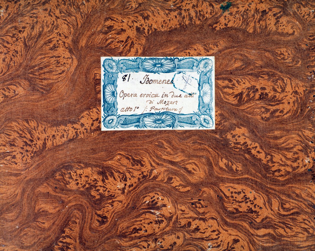 Omslag van de partituur van Idomenee, koning van Kreta, opera door Mozart, Lichtenthal versie (1843) door Unknown artist