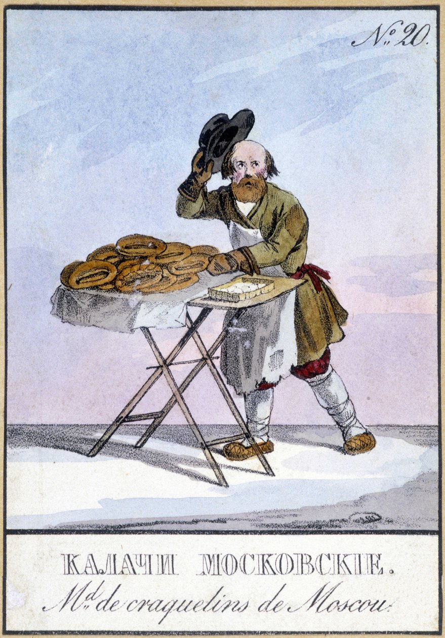 Krakers van Moskou in de 19e eeuw door Unknown artist