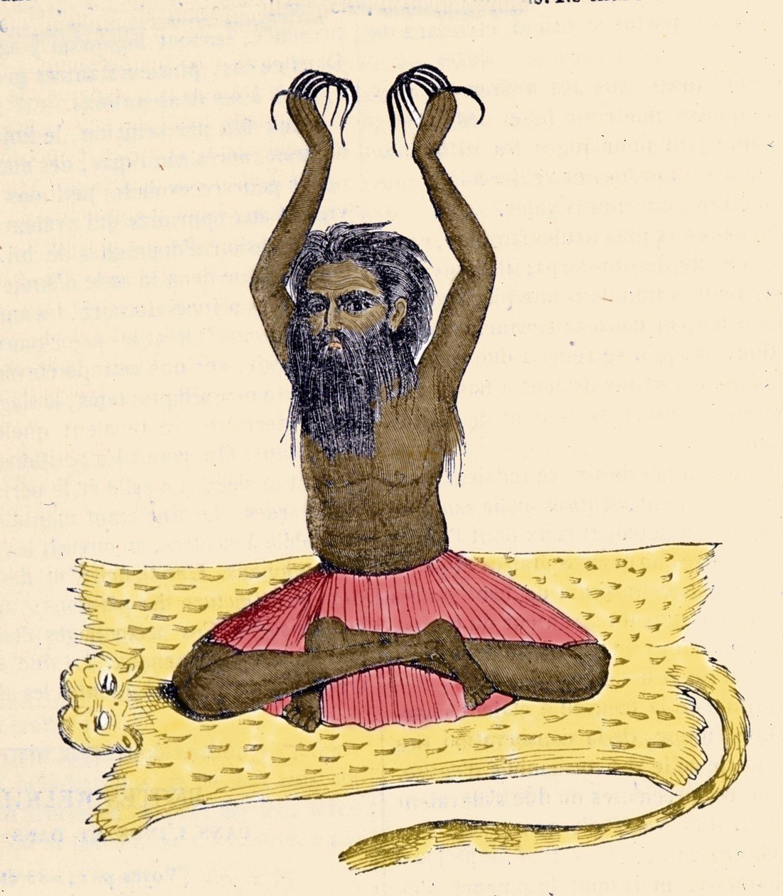 Cultuur, beschaving en Indiase samenleving: Portret van een fakir (faquir) met lange nagels, India door Unknown artist