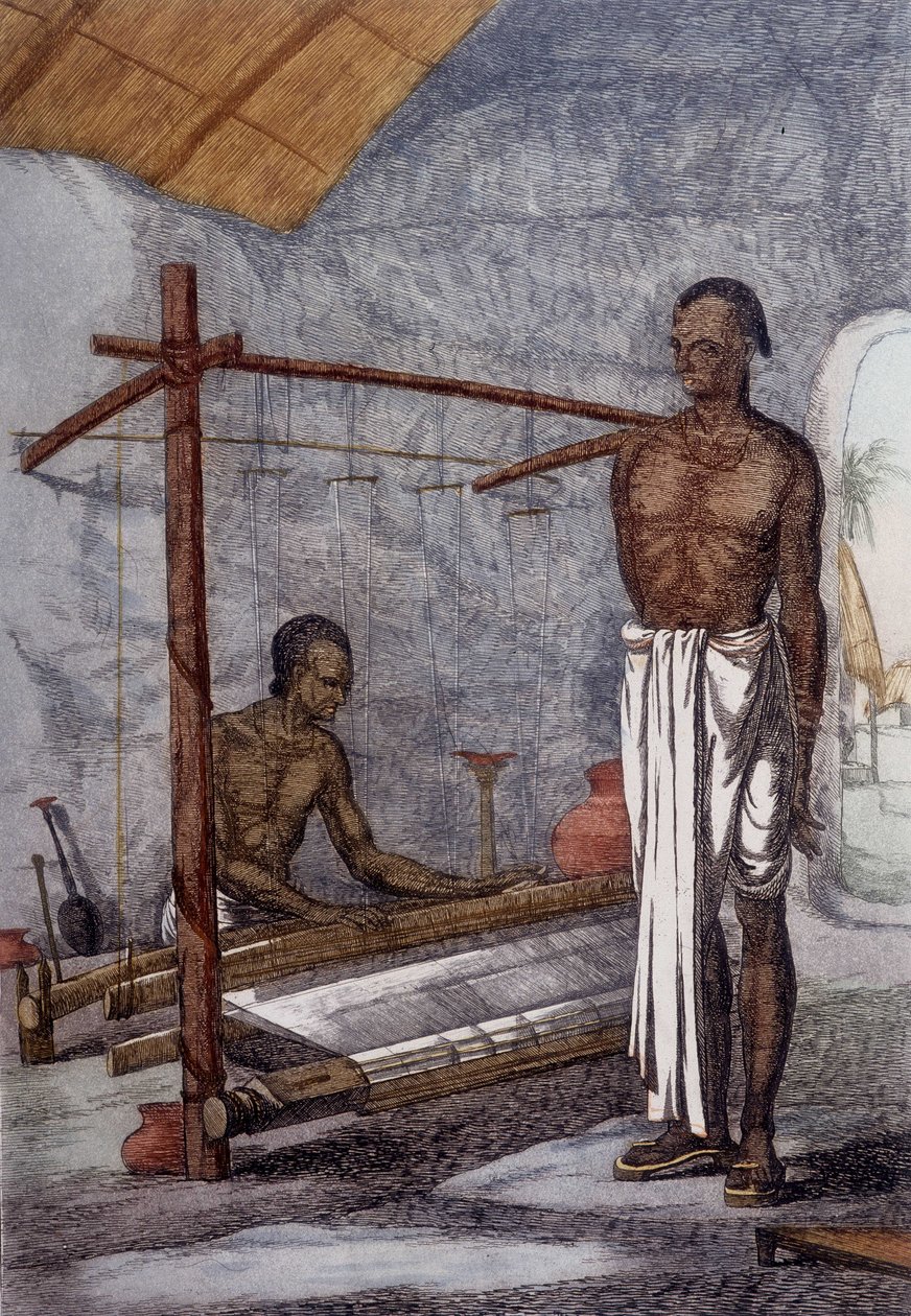 Cultuur, beschaving en Indiase samenleving: de wever in India. door Unknown artist