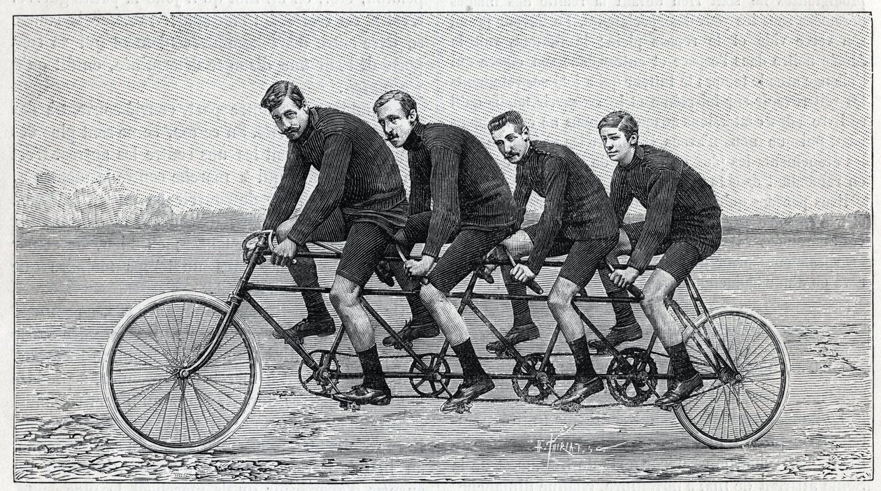 Fietser op een fiets genaamd 