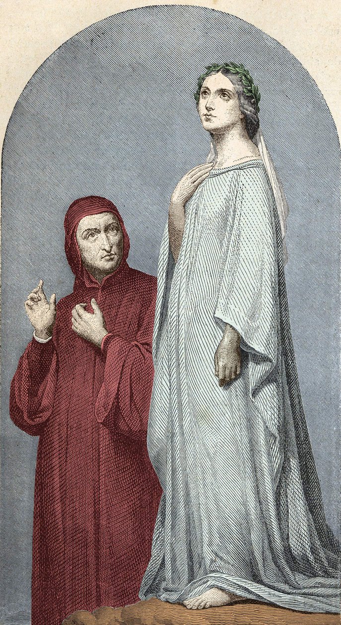 Dante en Beatrice door Unknown artist