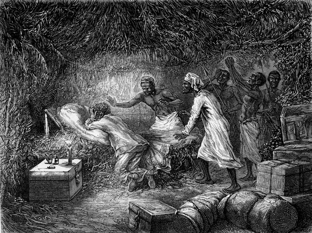 David Livingstone stierf aan dysenterie in het dorp Tchitammbo in 1873 - 