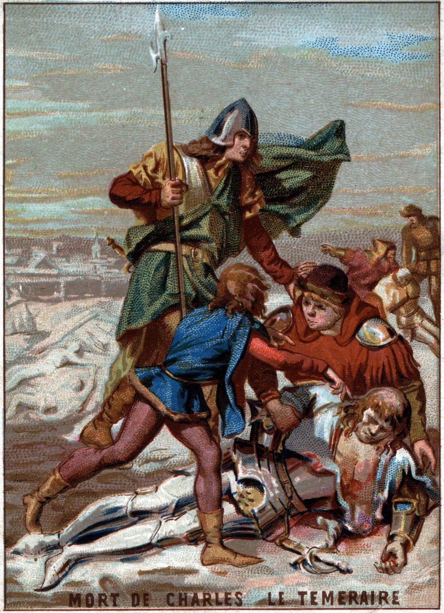 Dood van Karel de Stoute (1433-1477), hertog van Bourgondië door Unknown artist