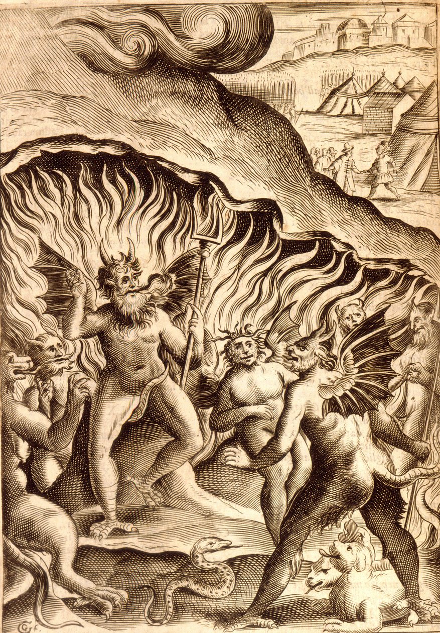 Beschrijving van de hel naar een 17e-eeuws werk door Unknown artist