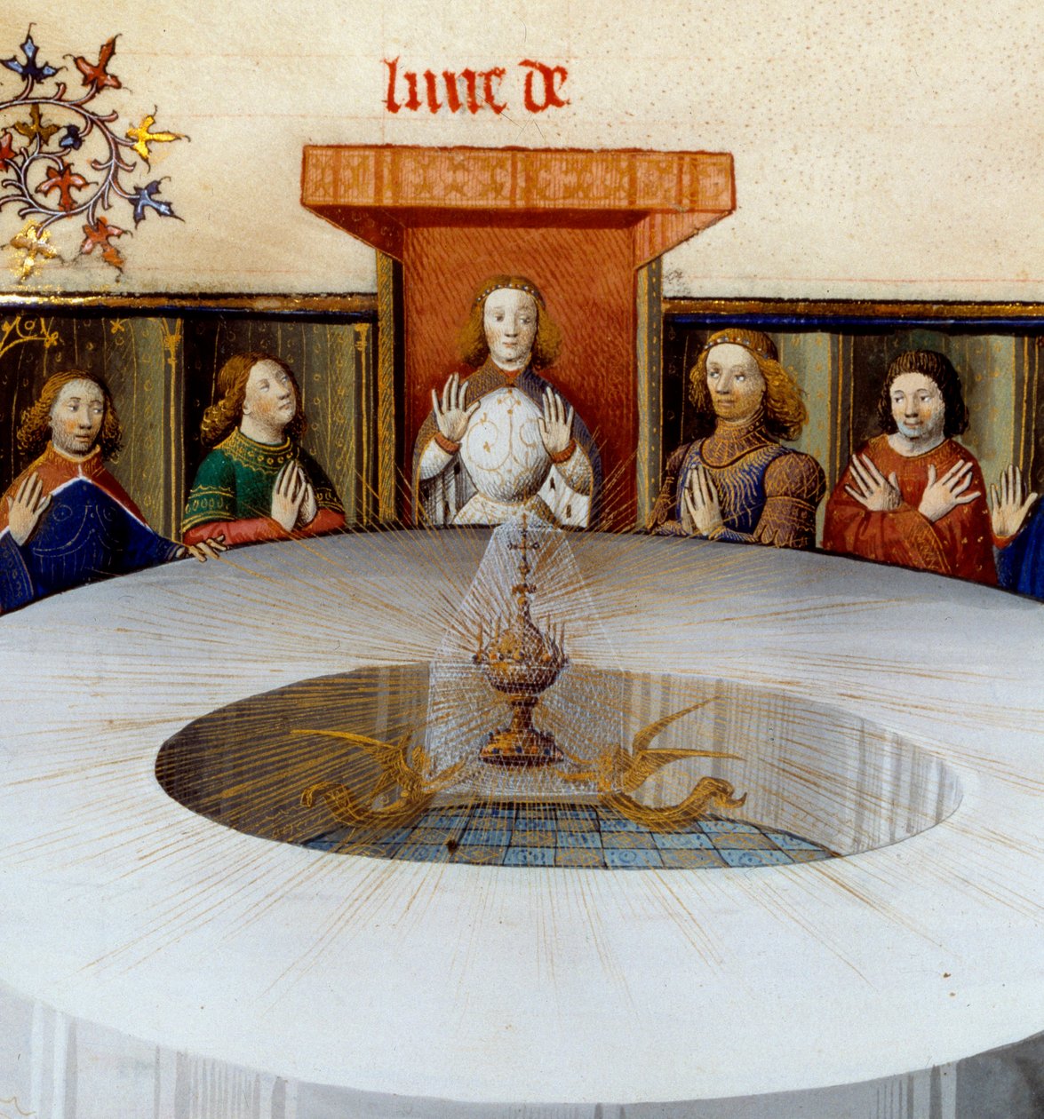 (detail) De Ridders van de Ronde Tafel uit 
