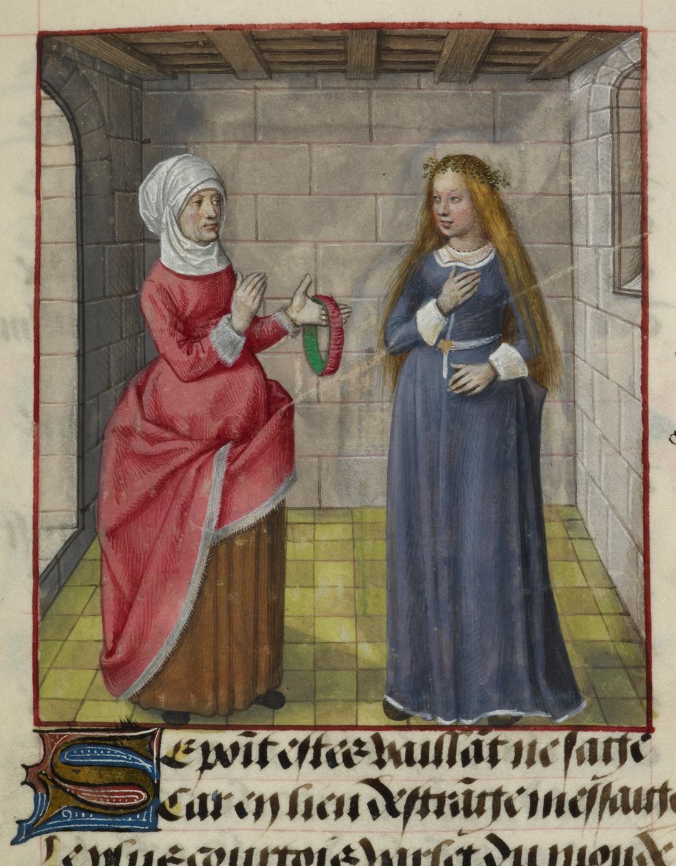 (detail) La Vieille (de Duenna) en Bel Accueil (Goede Ontvangst), uit 