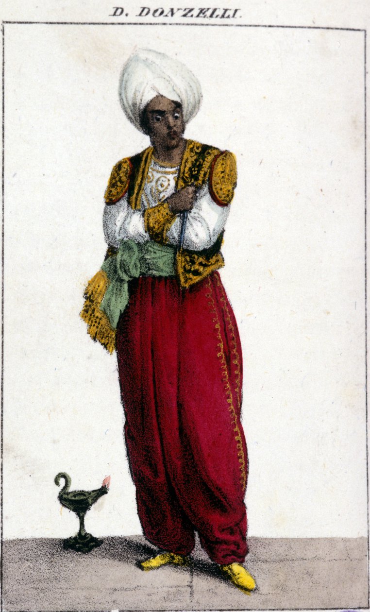 Domenico Donzelli (1790 - 1873), Italiaanse tenor, voorgesteld in de Otello door Gioacchino Rossini. La Scala door Unknown artist