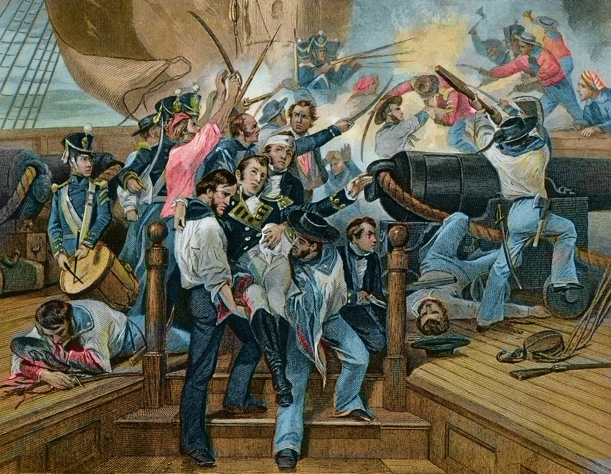 Geef het schip niet op - Anglo-Amerikaanse oorlog, de Verenigde Staten door Unknown artist
