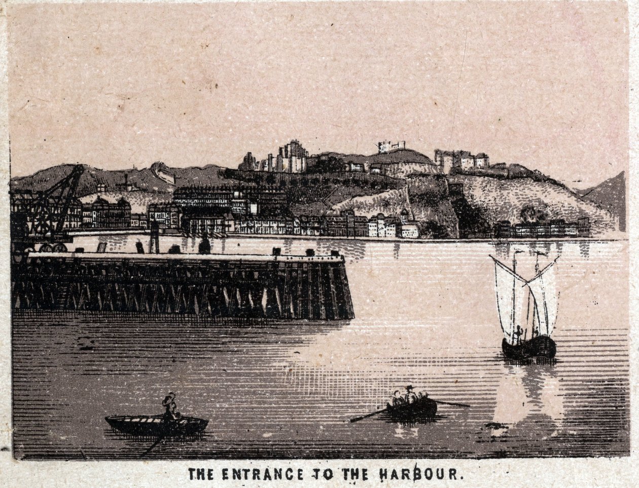 Dover, Engeland: ingang van de haven van Dover. in 