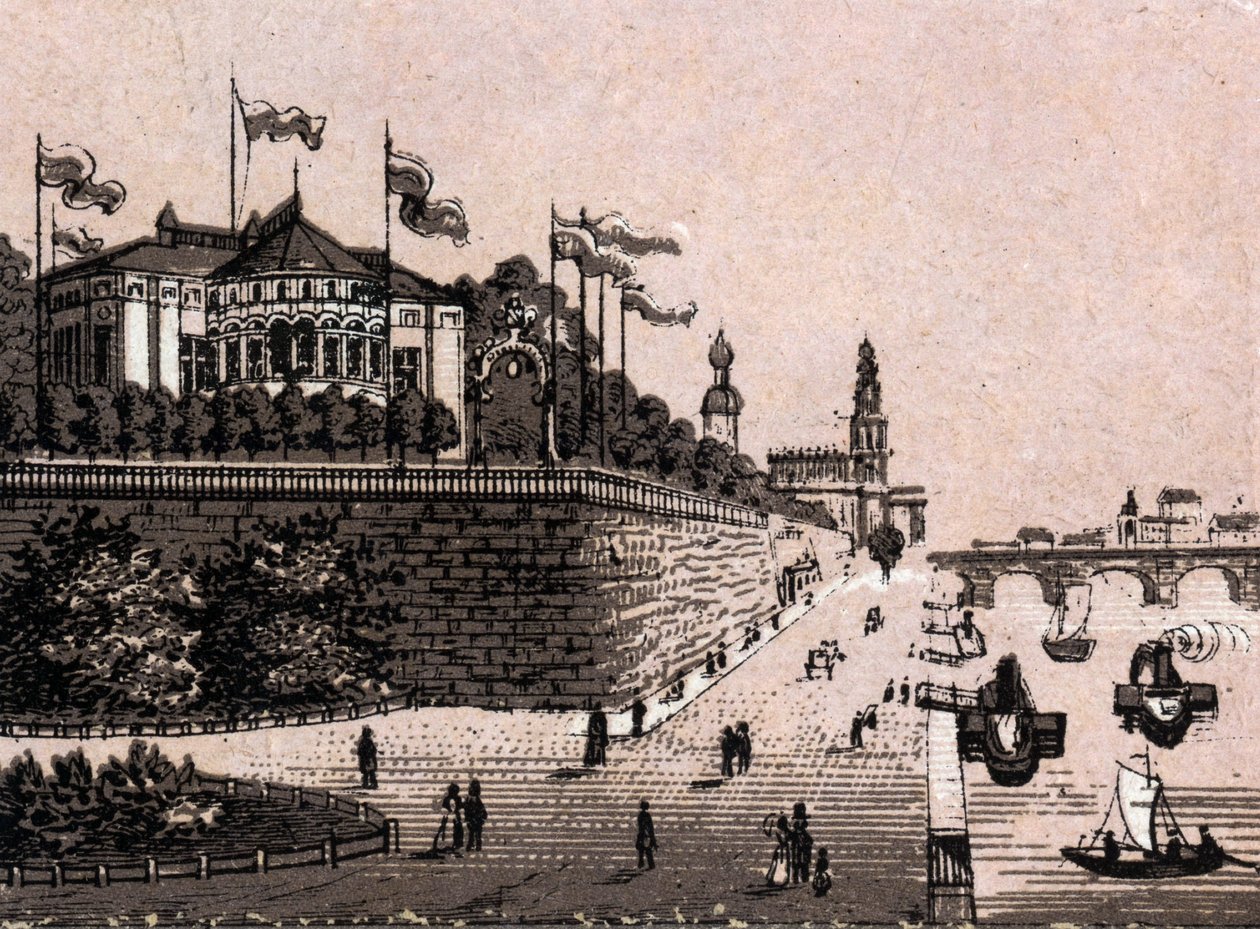 Dresden, Duitsland: uitzicht op het Belvedere door Unknown artist