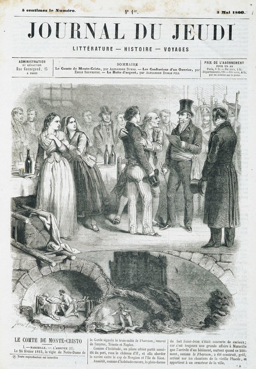 Edmond Dantes, de Graaf van Monte Cristo houdt een receptie - in 