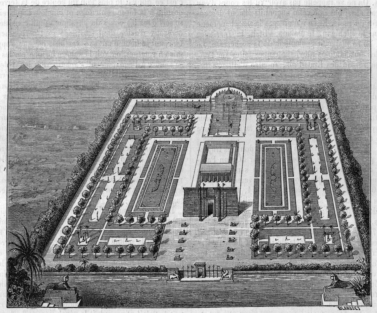 Egyptische tuin in de tijd van de farao