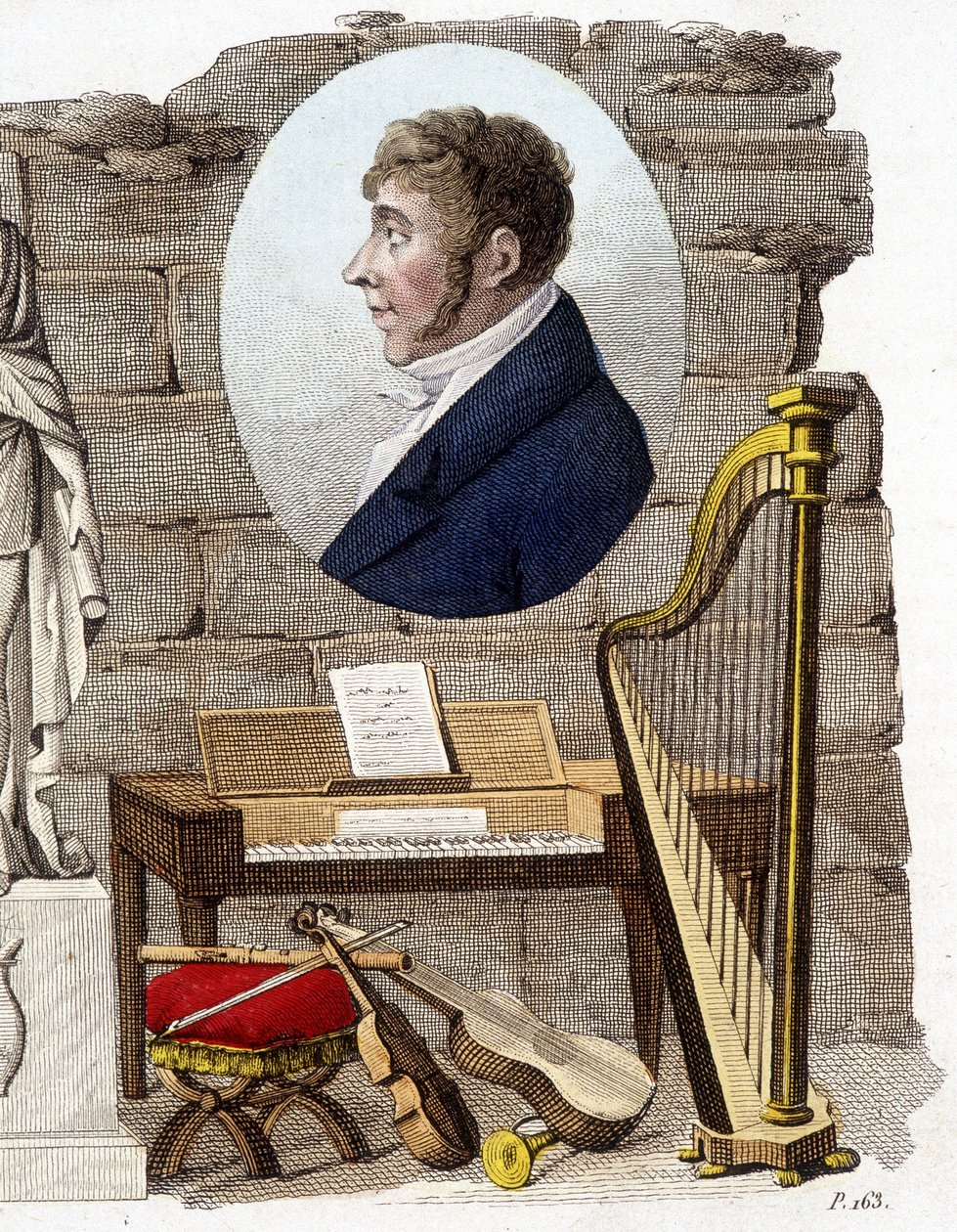 Etienne Mehul, Franse componist en organist (1763-1817) door Unknown artist