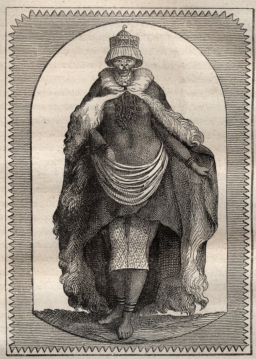 Expeditie naar het binnenland van Zuid-Afrika (1775) door Anders Sparrman (1748-1820): een Hottentote (vrouw Khoikhoi) - illustratie uit 