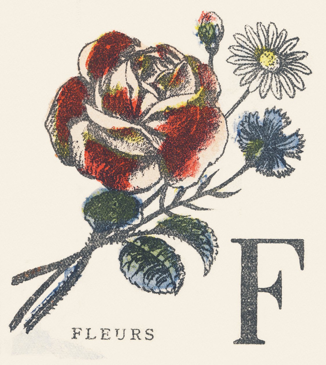 F: bloemen door Unknown artist