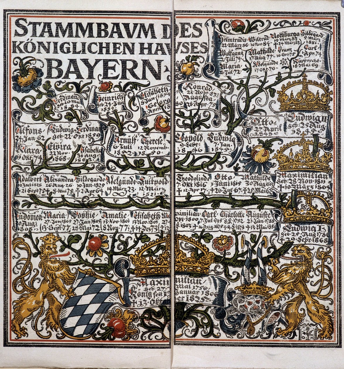 Stamboom - kalender door Unknown artist