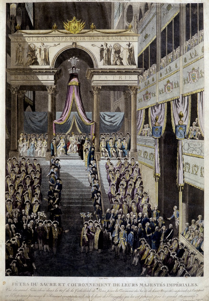 Feest van de kroning en kroning van hun keizerlijke majesteiten in 1804 door Unknown artist