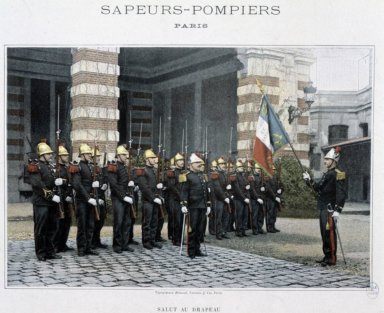 Brandweerlieden: Eerbetoon aan de Vlag - circa 1920 door Unknown artist