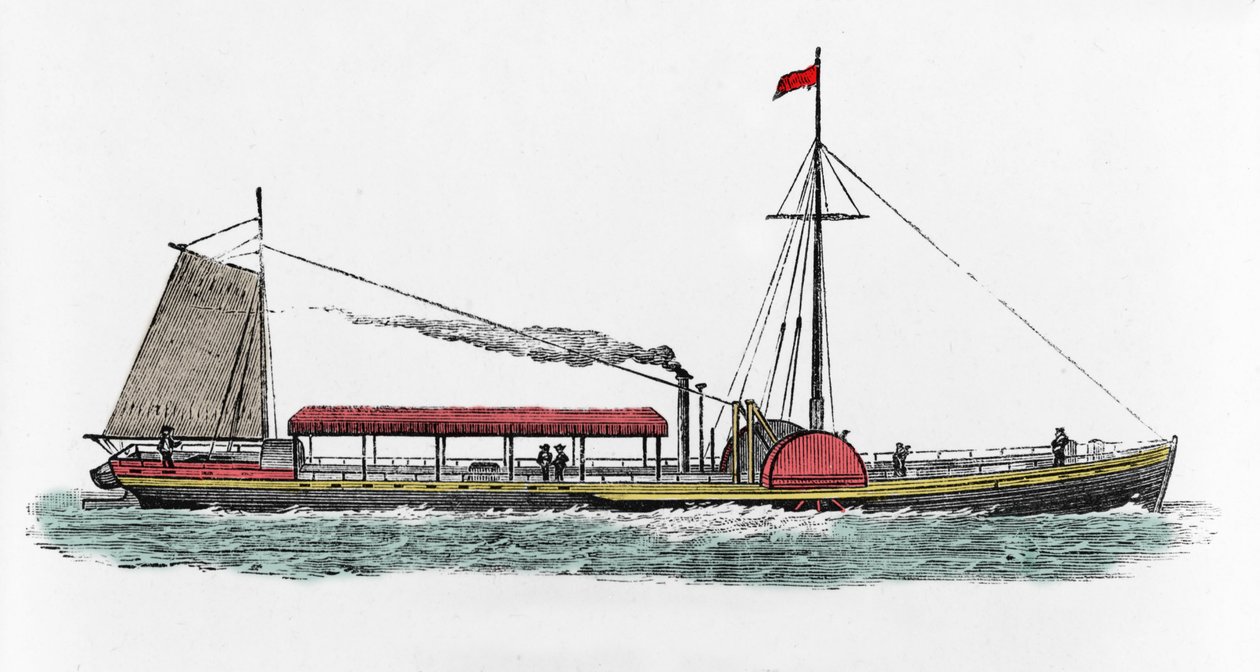 Eerste reis van de stoomboot 