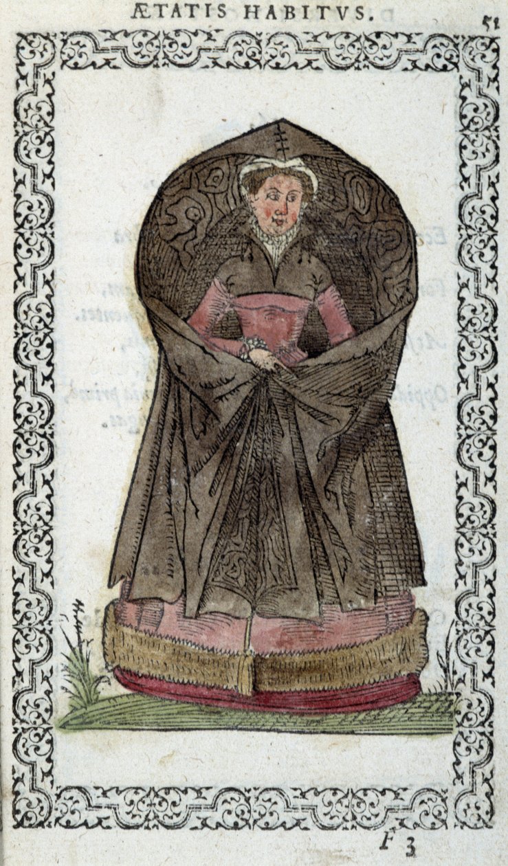 Vlaamse juffer - in "Habits et effigies" door Jean Sulperius door Unknown artist