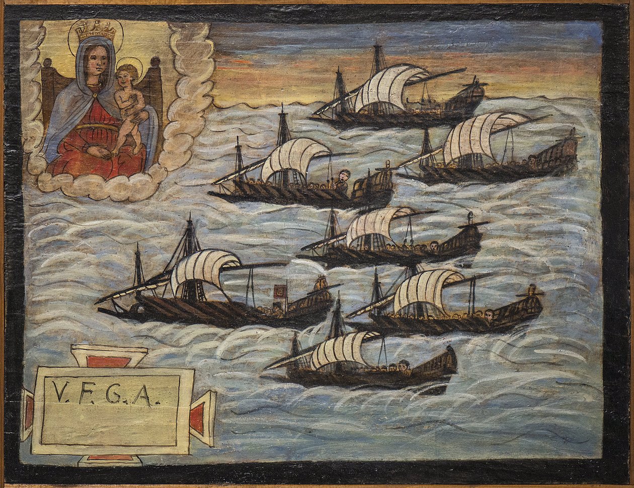 Oud ex voto zeeman, populaire offer als een teken van toewijding en dankbaarheid van de zeeman die de gevaren van de zee heeft overleefd, afkomstig uit de Kerk van de Heilige Maagd van de Boog van Napels (Madonna dell