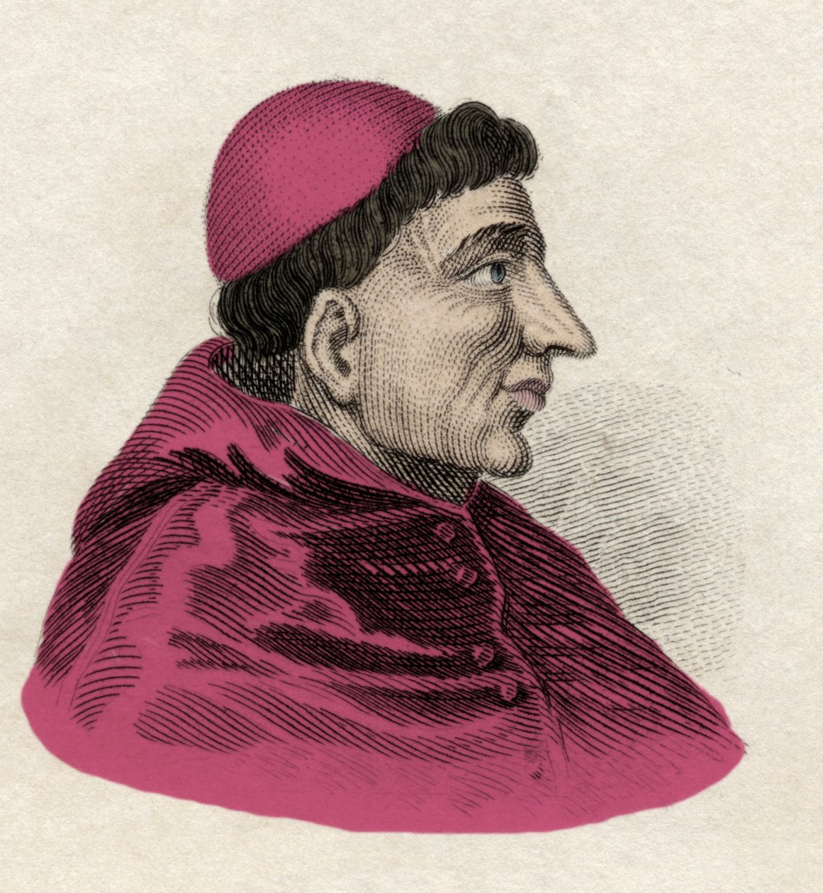 Francisco Jimenez de Cisneros (Gonzalo Jimenez de Cisneros) (1436-1517) kardinaal, religieus hervormer en Spaanse staatsman. Gravure uit de 19e eeuw door Unknown artist