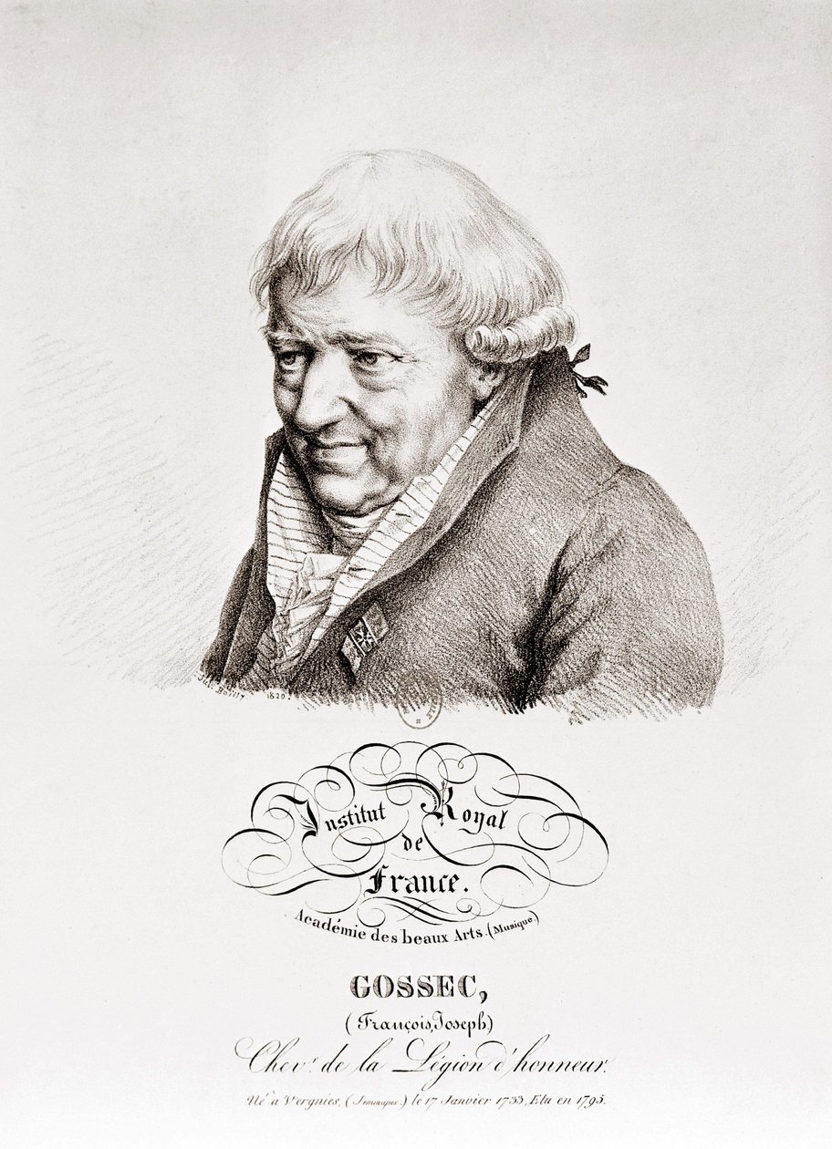 François Joseph Gossec. Franse componist. 1734-1829 door Unknown artist