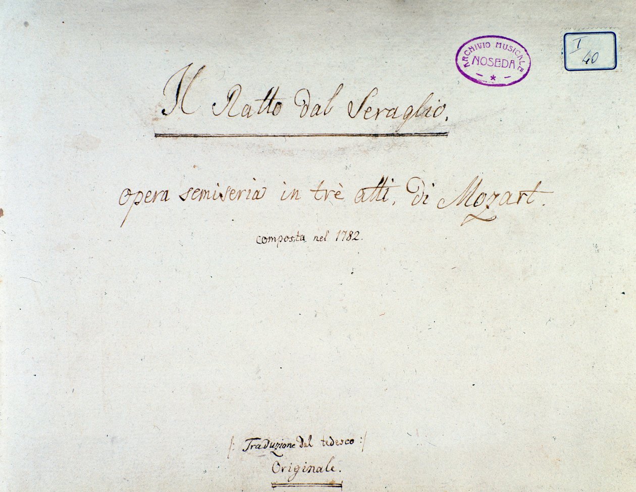 Frontispice voor Die Entführung aus dem Serail, opera door Mozart, Lichtenthal versie (1838) door Unknown artist