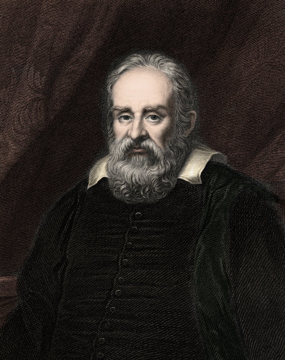 Galileo Galilei (Galilei) 1564-1642 - gravure - 19e eeuw door Unknown artist