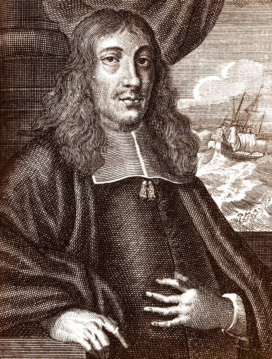 Gautier (Wouter) Schouten (1638-1704) Nederlandse ontdekkingsreiziger door Unknown artist