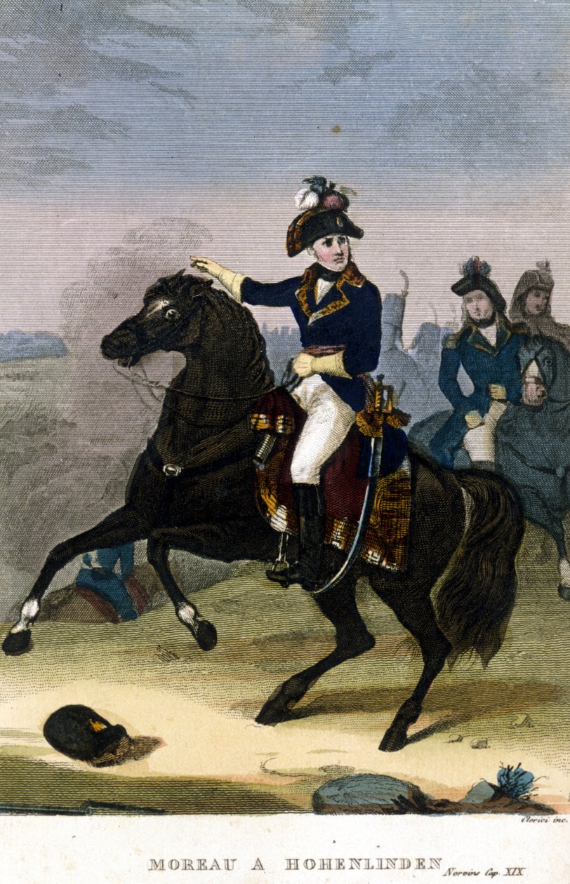 Generaal Jean Victor (Jean-Victor) Moreau bij Hohenlinden op 3 december door Unknown artist