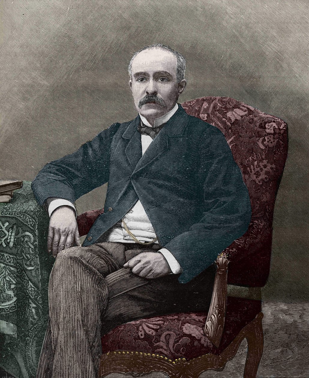 Georges Clemenceau (1841-1929), Franse politicus in 1885. door Unknown artist
