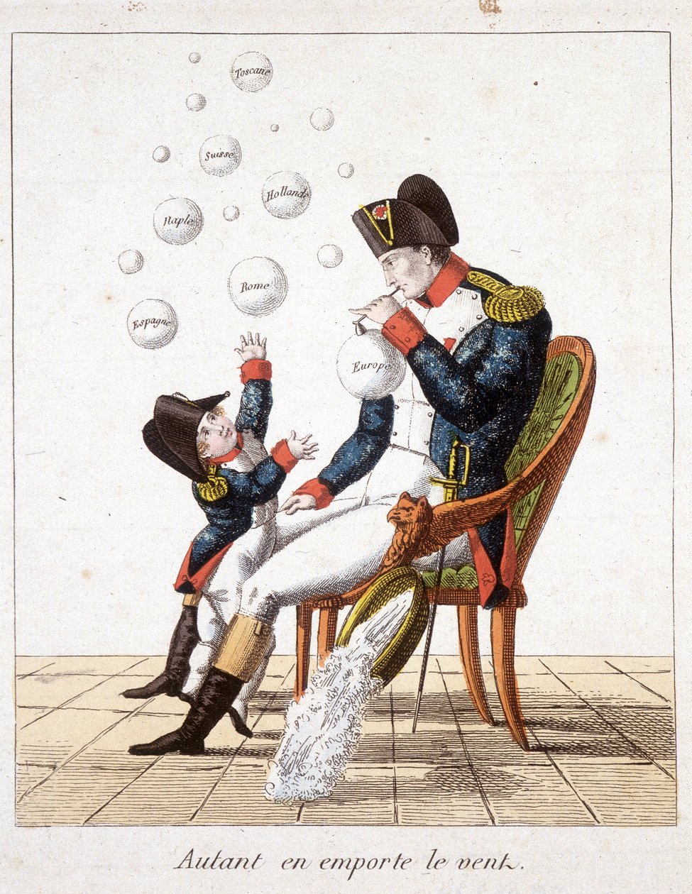 Gone with the wind: Napoleon die zeepbellen maakt van Toscane, Zwitserland, Holland, Napels, Rome, Spanje en Europa - in 