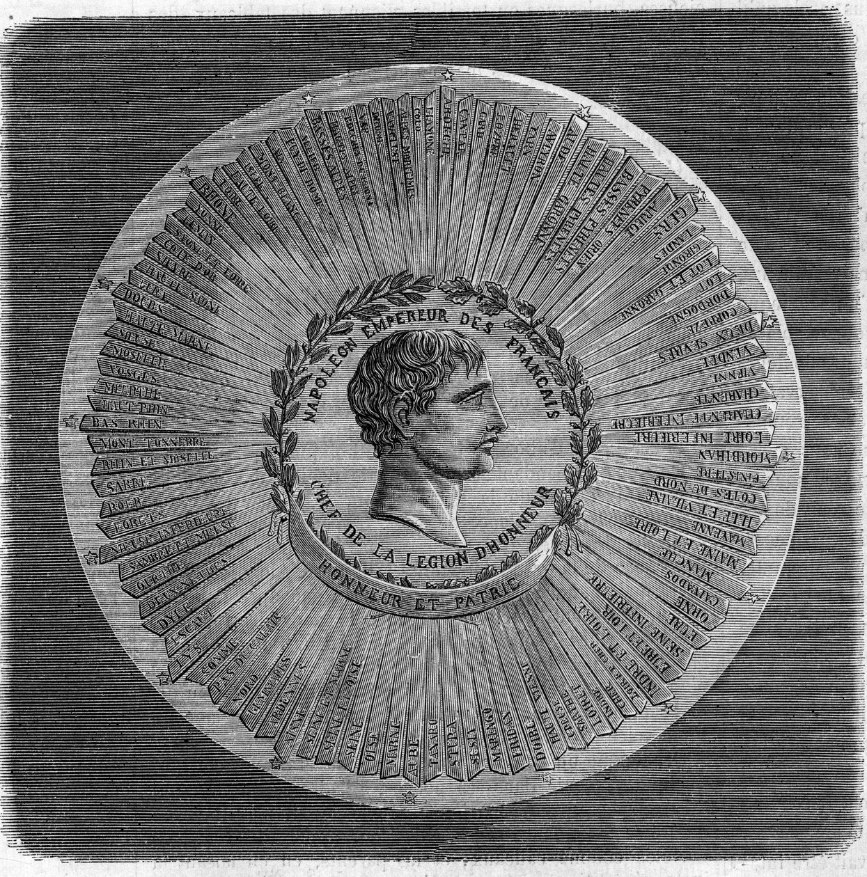 Groot zegel van Napoleon I Bonaparte (1769-1821) in 1804: 