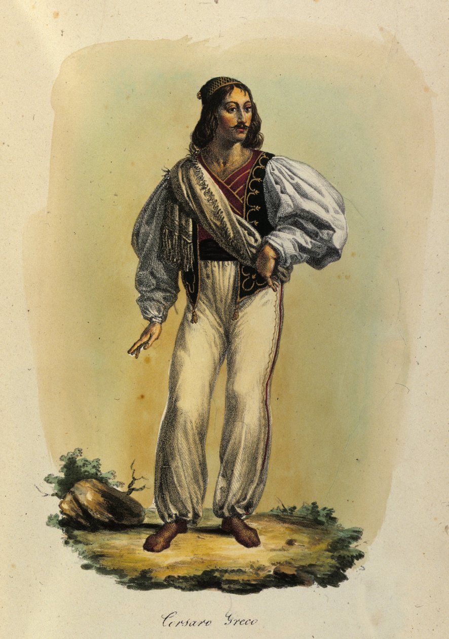 Griekse piraat uit de 18e eeuw door Unknown artist