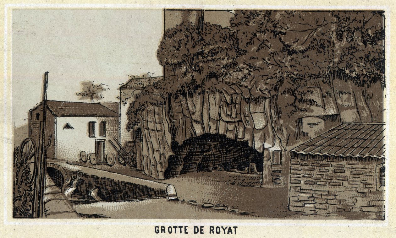 Grot van Royat (Puy-de-Dome en de Auvergne) door Unknown artist