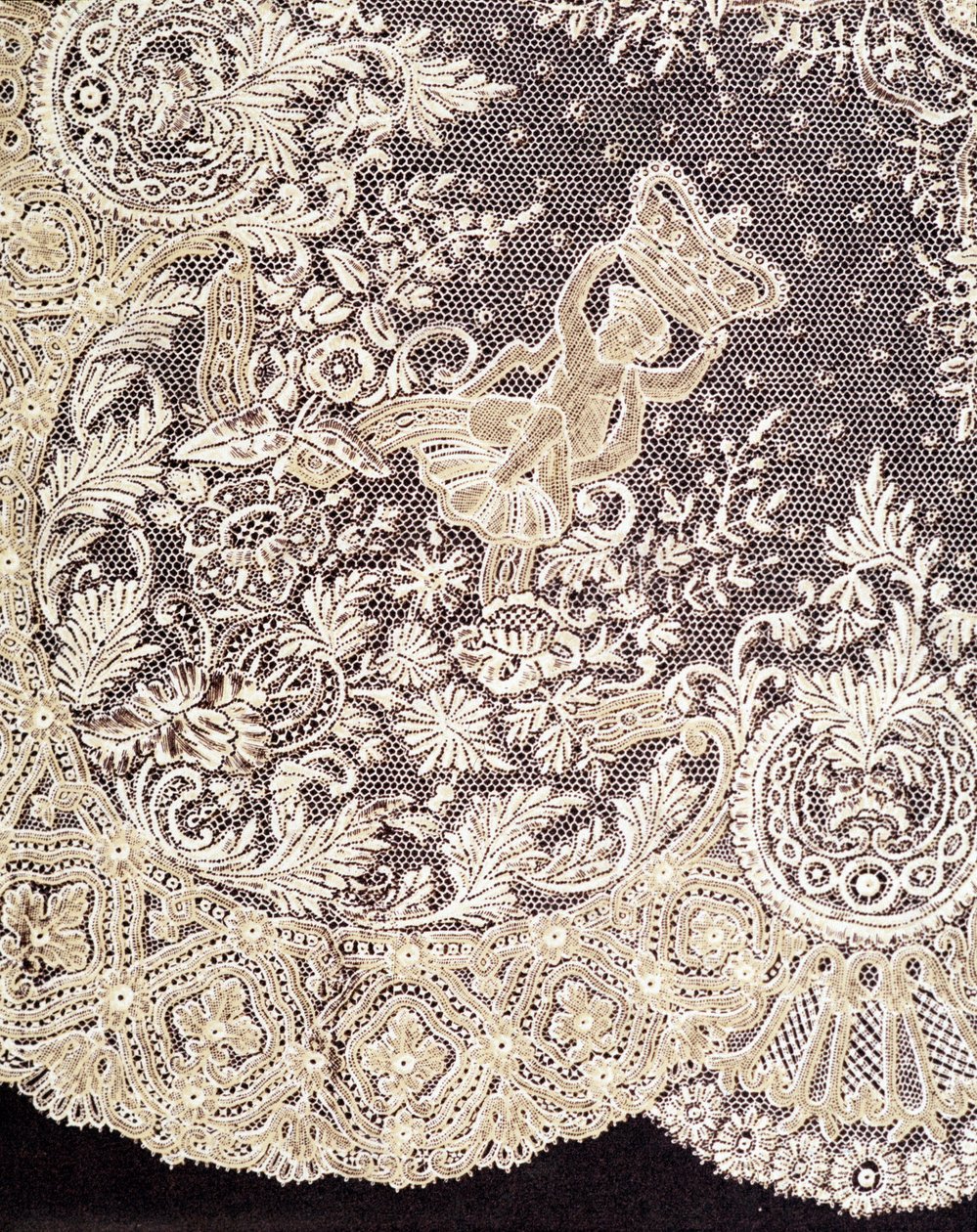 Zakdoek in kant uit Brussel door Unknown artist